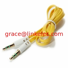 China New Multi Color 3 FT 3.5mm 1/8 Aux Cable Cord Flat Audio Wire for Apple iPhone 5 supplier