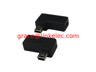 China USB MINI 5P male to female 90 degree angled adapter,MINI 5P USB Adapter supplier
