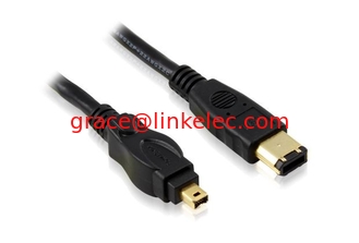 China Firewire IEEE 1394 4 Pin to 6 Pin Cable DV-OUT Camcorder Lead 1m supplier