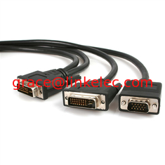 China 6 ft DVI-I Male to DVI-D Male and HD15 VGA Male Video Splitter Cable supplier