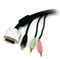6 ft 4 in1 USB DVI KVM Cable with Audio and Microphone supplier