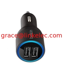 China  2port USB Car Charger mini Car Charger 2.1 A 10W Blu-ray USB Charger Black supplier